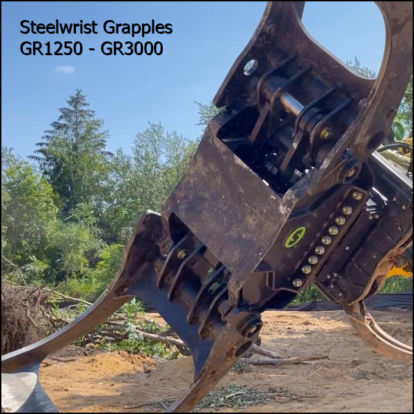 Heavy duty grapple for excavator